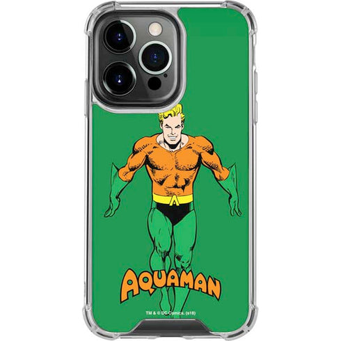 DC Comics Aquaman Classic Art Pose iPhone 16 Pro Clear Case